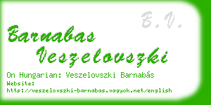 barnabas veszelovszki business card