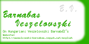 barnabas veszelovszki business card